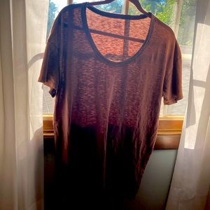 Aerie Voop neck oversized distressed tshirt